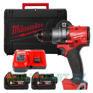 Дрель-шуруповерт Milwaukee M18 FDD3-502X (с 2-мя АКБ 5 Ач, кейс)